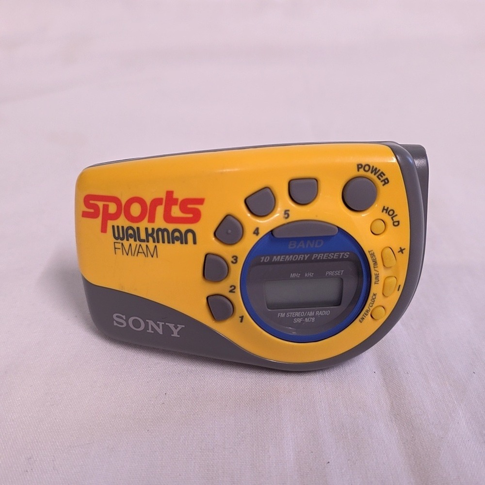 Sony Sports Walkman Radio Yellow SRF-M78 Digital AM/FM Armband Gorpcore Y2K